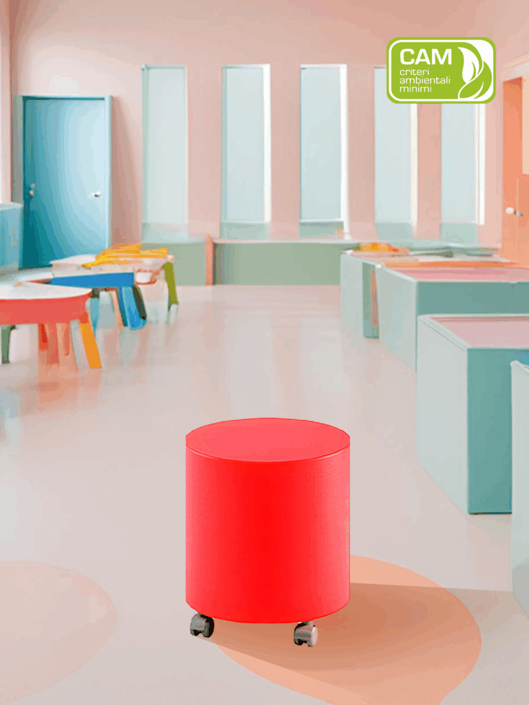 Pouf Tondo 40 con ruote